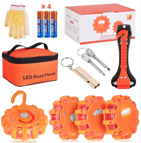 Road flares and LED lights